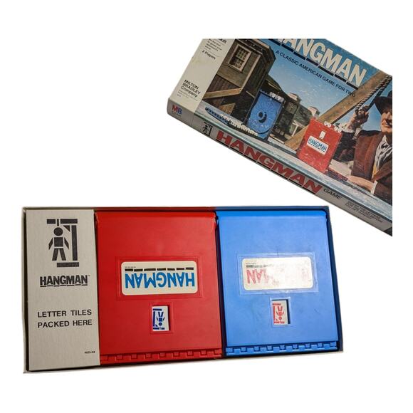 Vtg 1976 Milton Bradley Hangman 2 Player Family Spelling Board Game Complete - Picture 4 of 6